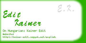 edit kainer business card